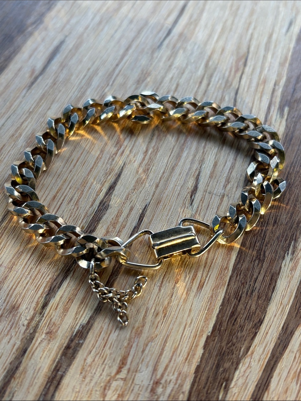 Gold-Tone Chunky Curb Chain Bracelet